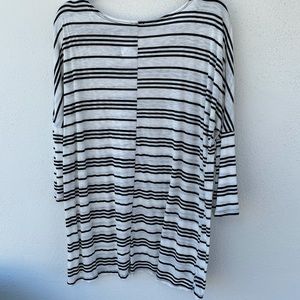White with black stripes blouse